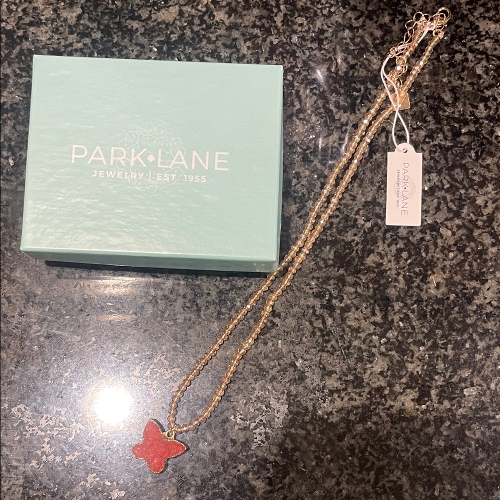 Park Lane Red Butterfly Necklace